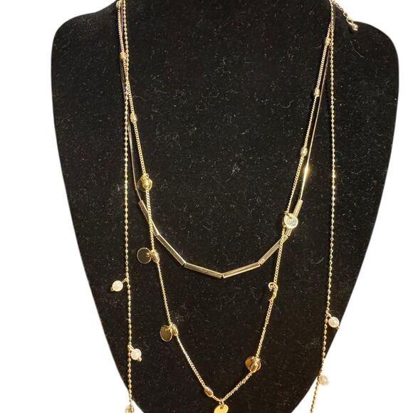 Style & Co Gold and Silver Layered Necklace - Picture 2 of 4